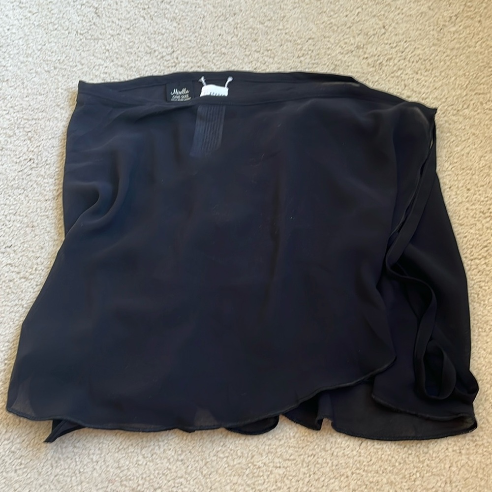 Women's Mirella Black Dance Wrap Skirt One Size